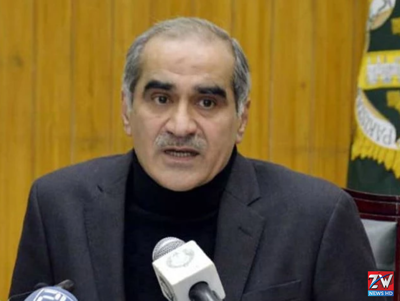 Khawaja Saad Rafique speaking during a public appearance, urging political parties and supporters to avoid conflict and focus on unity and stability in Pakistan.