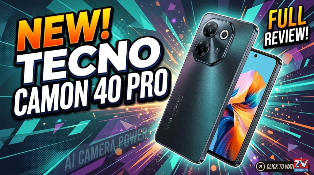 Tecno Camon 40 Pro with curved AMOLED display and 50MP camera