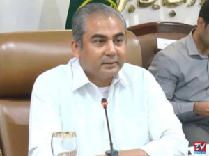 Prime Minister Shehbaz Sharif and Interior Minister Mohsin Naqvi holding a discussion on national security matters.