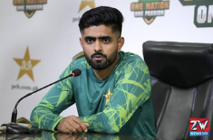 Babar Azam looks confident during a Pakistan training session ahead of the first Test match against the West Indies.